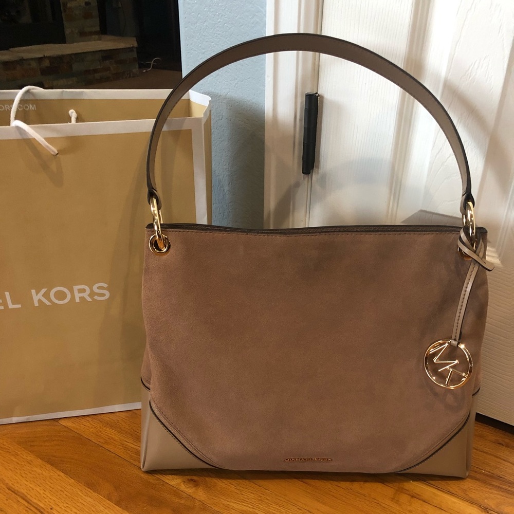 Michael Kors suede tote